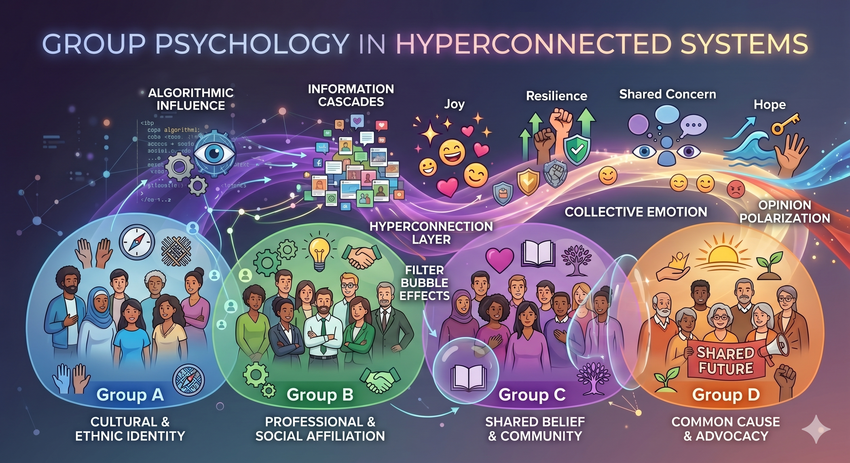 Group Psychology in Hyperconnected Systems