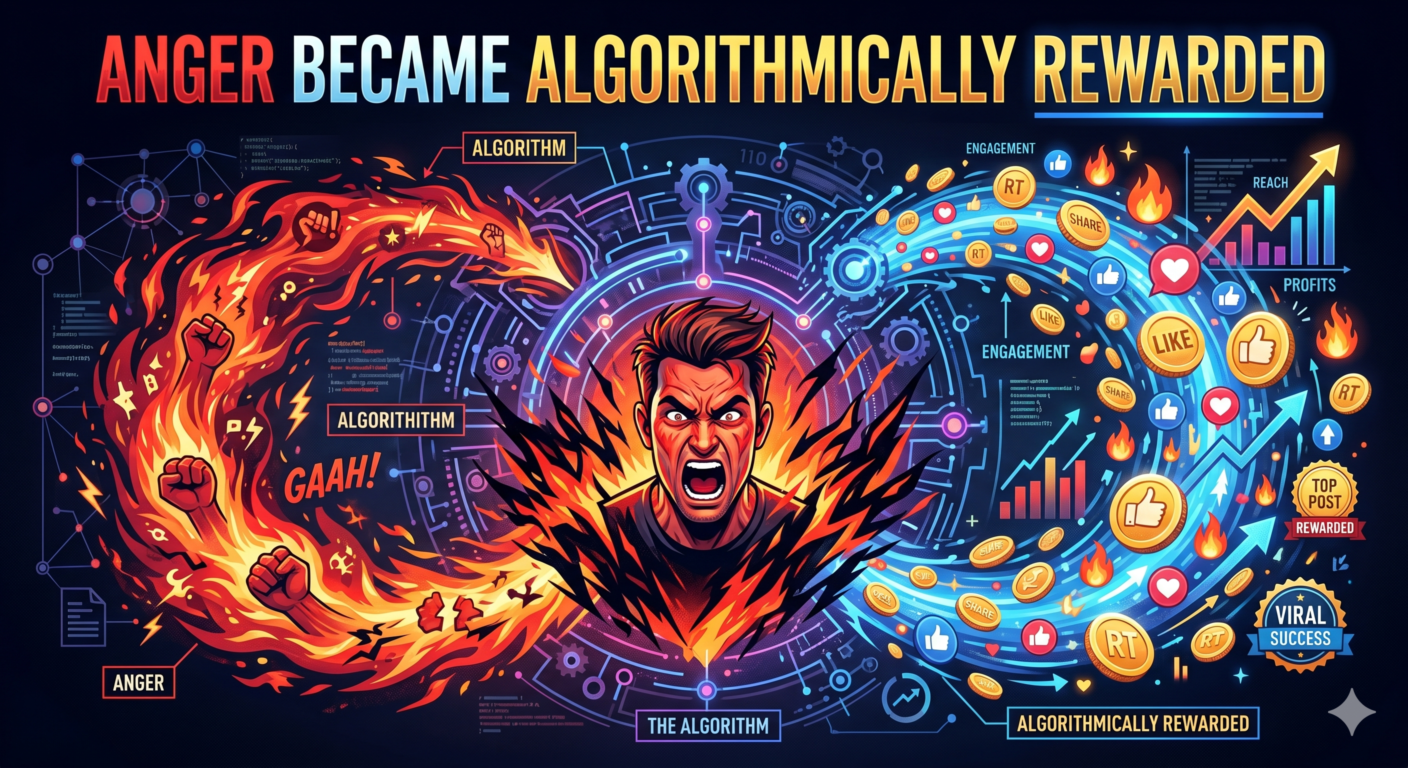 Anger Became Algorithmically Rewarded