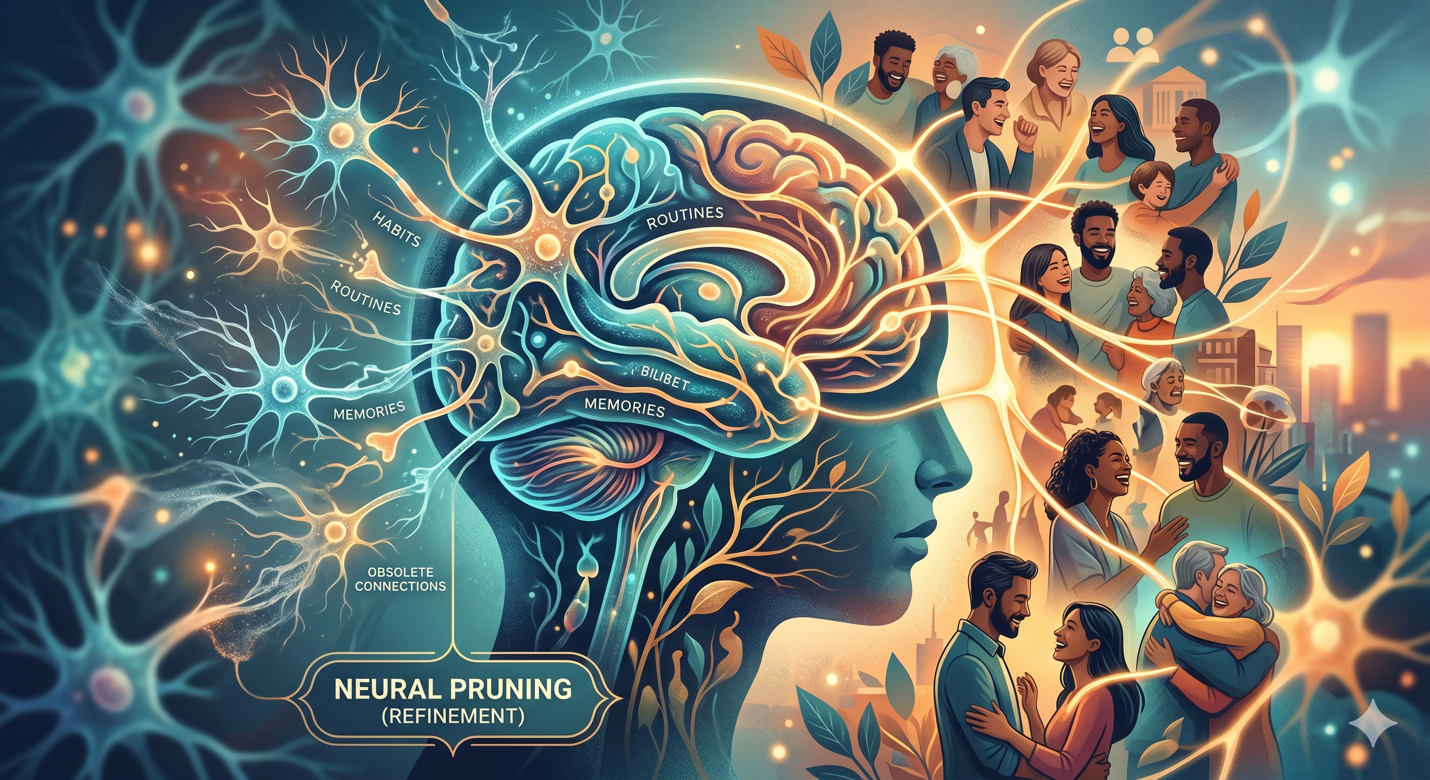 Neural Pruning and Human Relationships