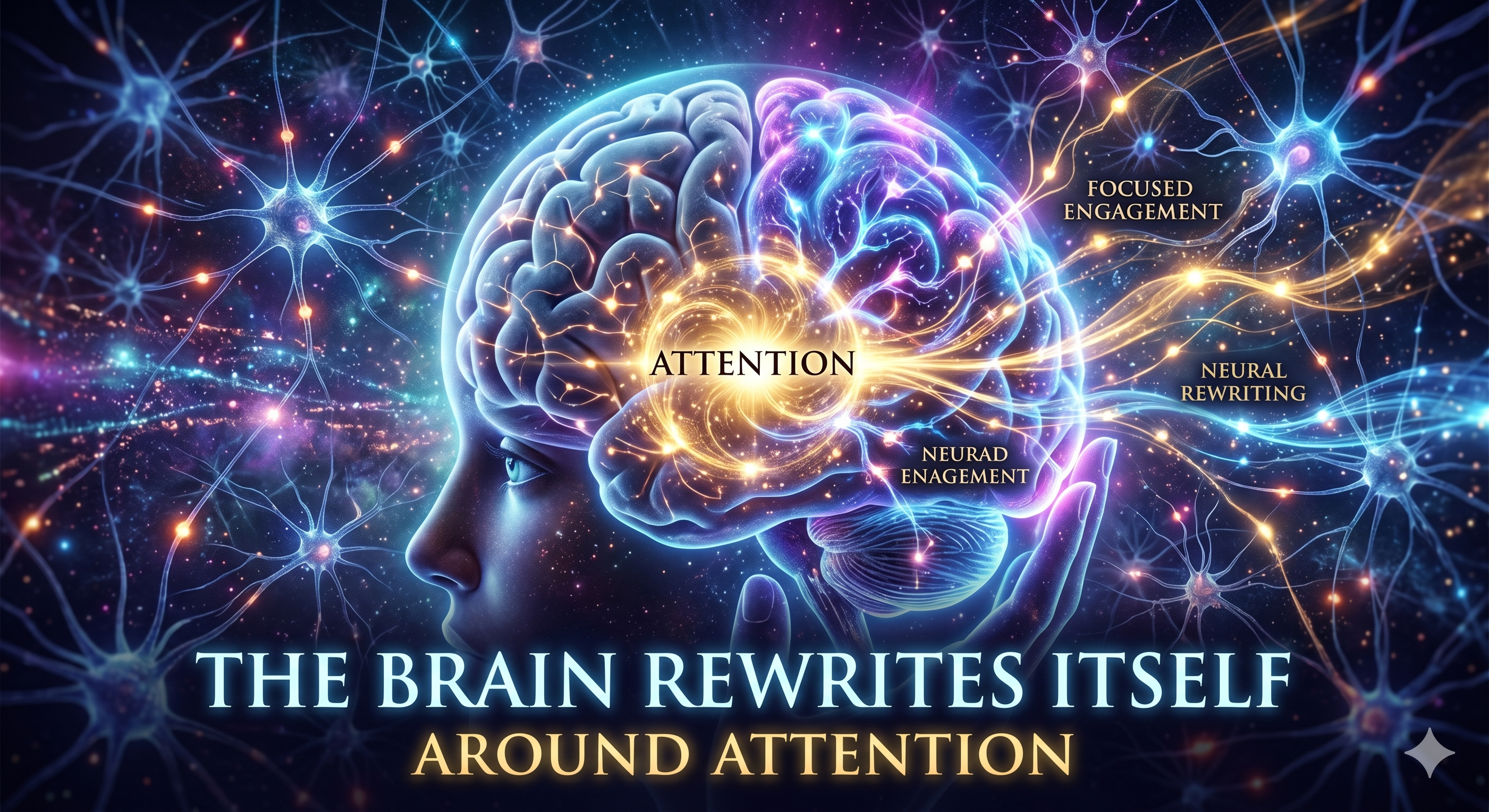 The Brain Rewrites Itself Around Attention