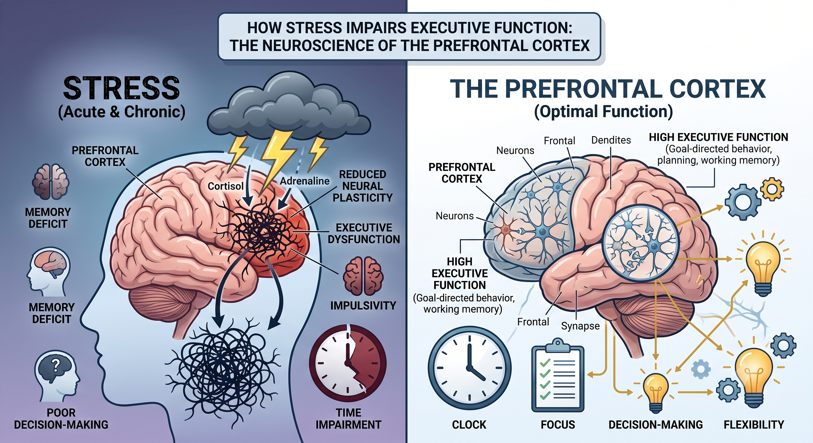 How Stress Impairs Executive Function: The Neuroscience of the Prefrontal&nbsp;Cortex
