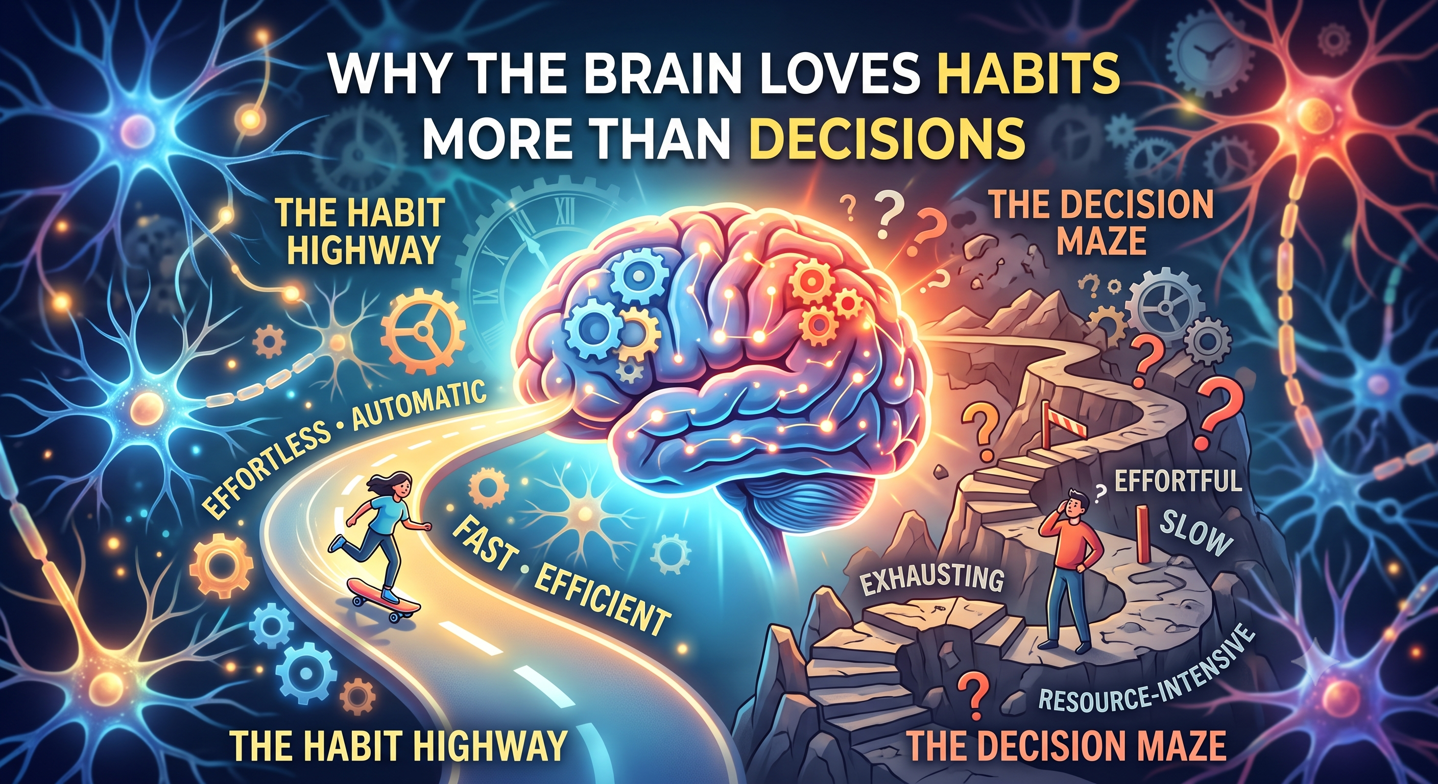 Why the Brain Loves Habits More Than Decisions