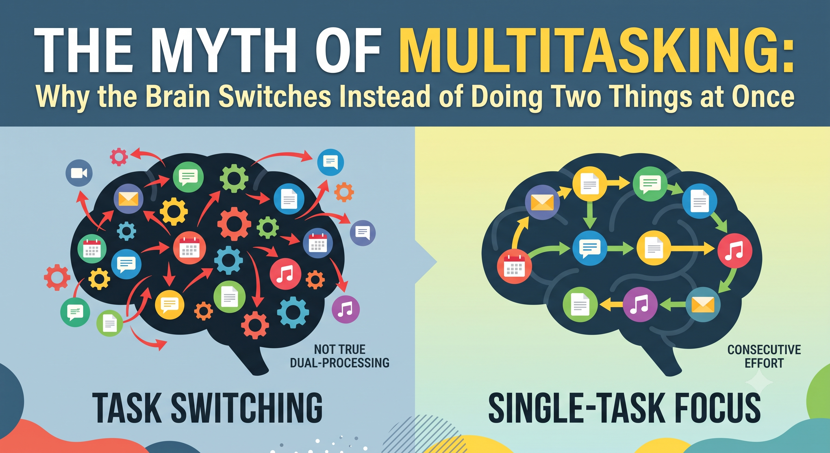 The Myth of Multitasking: Why the Brain Switches Instead of Doing Two Things at&nbsp;Once